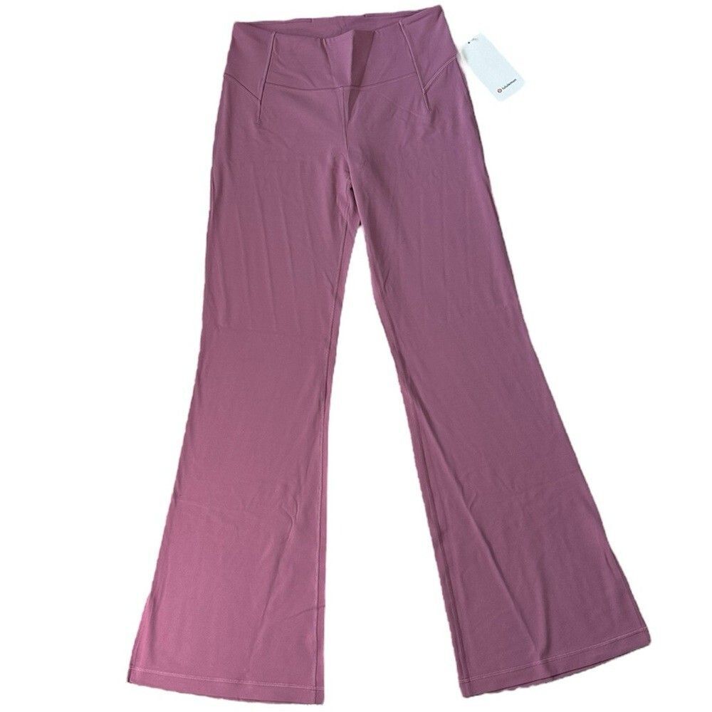 Lululemon Leggings Size 12 NWT Groove High Rise Flare Velvet Dust Pink Rare